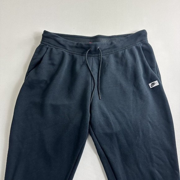 NIKE SWEATPANTS WOMEN'S PLUS SIZE 1X ESSENTIAL FLEECE PANTS BLACK BASKETBALL GYM - Picture 3 of 8